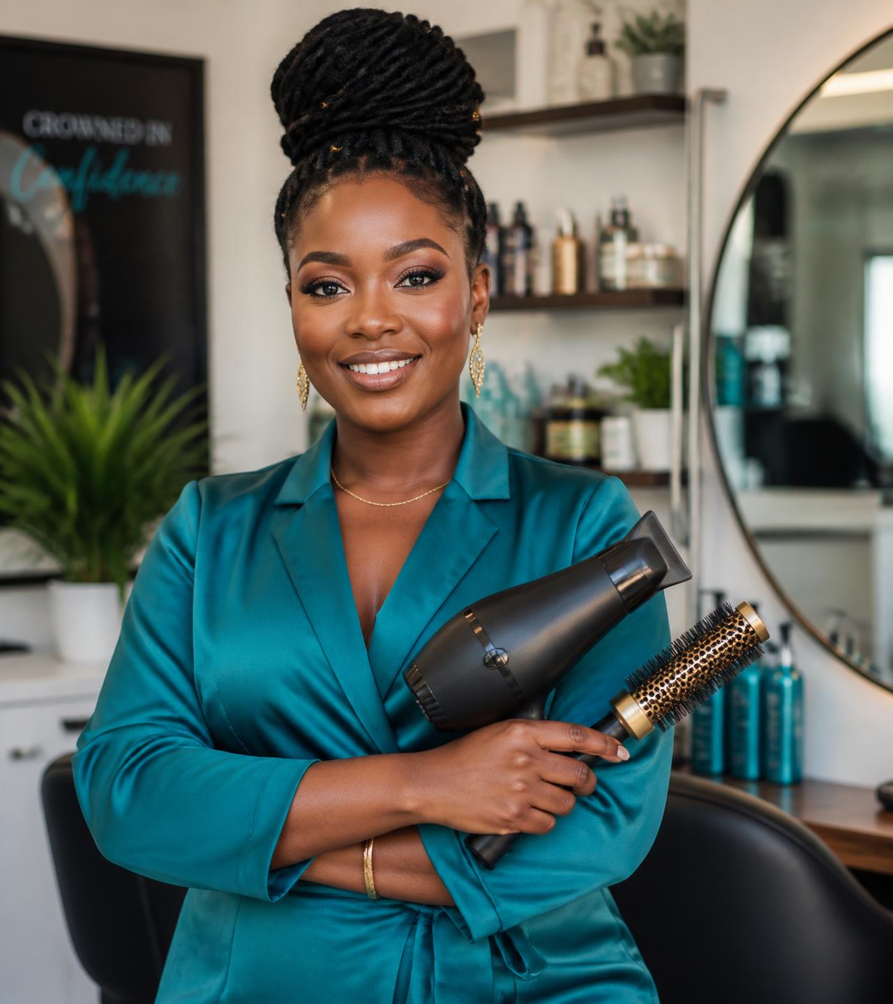 Urban Style beauty professional in her studio